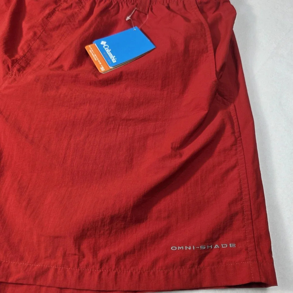 NEW Columbia Backcast II Lined Water Trunks Mens‎ Size XXL Red Inseam 6